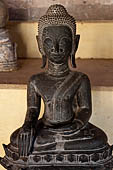 Vientiane, Laos - Wat Si Saket, The gallery around the sim houses thousands of Buddha statues in various mudras, dating  from the 16th century.